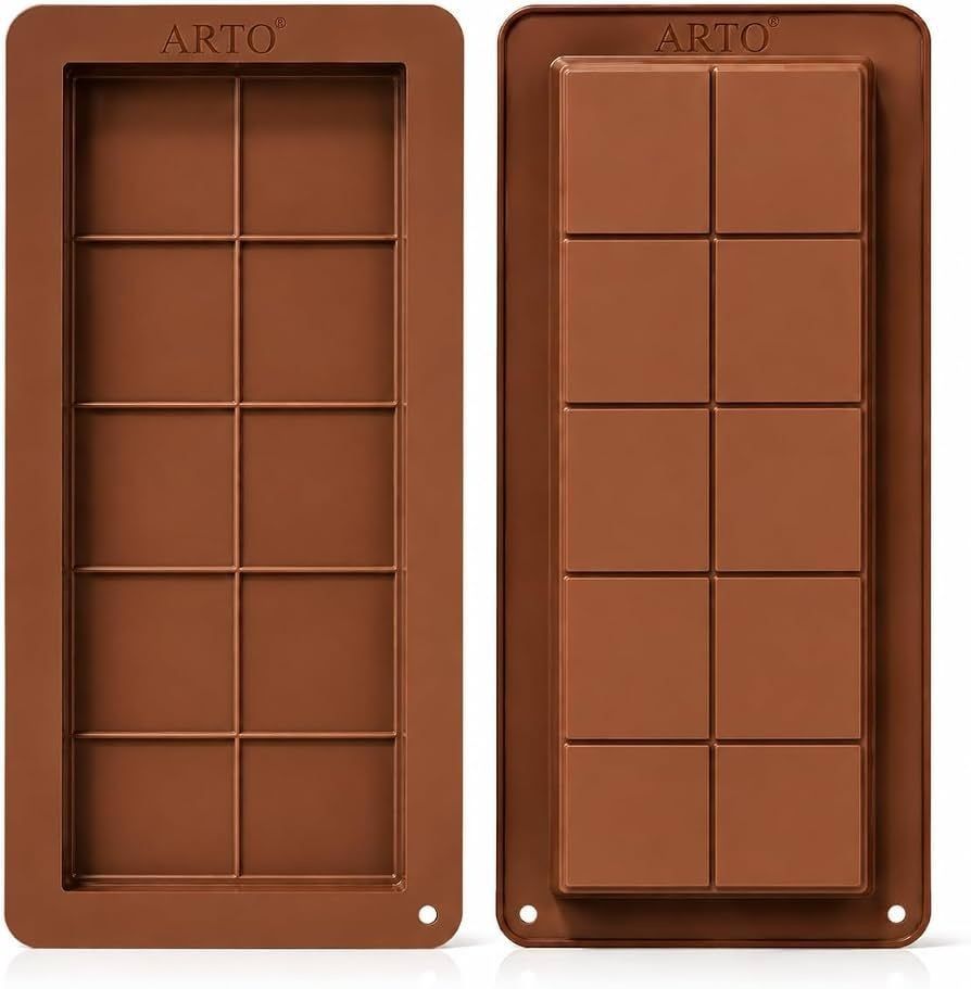 ARTO Non-Stick Silicone Kunafa Bar Mold - Food Grade Deep Mold for Dubai Chocolate, Pistachio Bars & Candy - Perfect for Milk Chocolate Treats - Easy Release & Dishwasher Safe. (2)