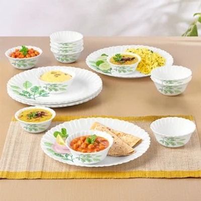 Larah by Borosil Pack of 18 Opalware Fauna Opalware Galaxy Series...more