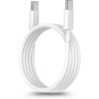 Type C to Type C 8A 65W Cable, 1M, Compatible with iPhone 16/15 Series, PixelOther Android and iOS C to C Device (White)