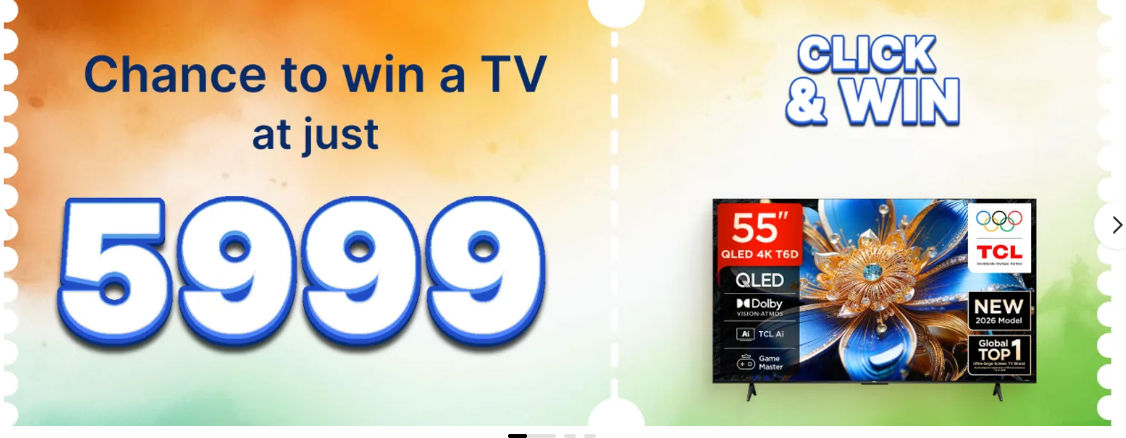 Mystery box Chance to win a TV or get ₹ 750 off on them