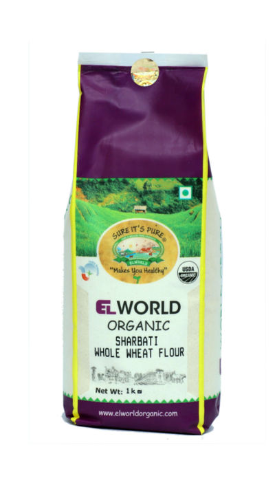 Elworld Agro & Organic Food Products Whole Sharbati Wheat Flour 1Kg