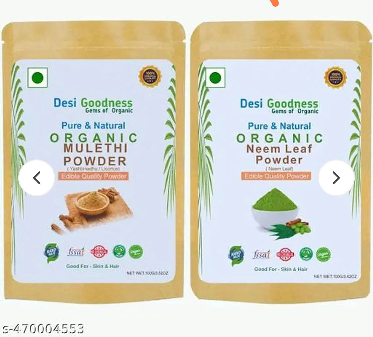 Desi Goodness - Fairness Face Pack for All Skin Type (Pack of 2)