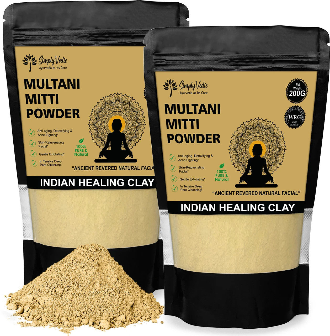 Independence Day Deal Simply Vedic Natural Multani Mitti Powder 400g @ ₹90 Only | 87% Off!