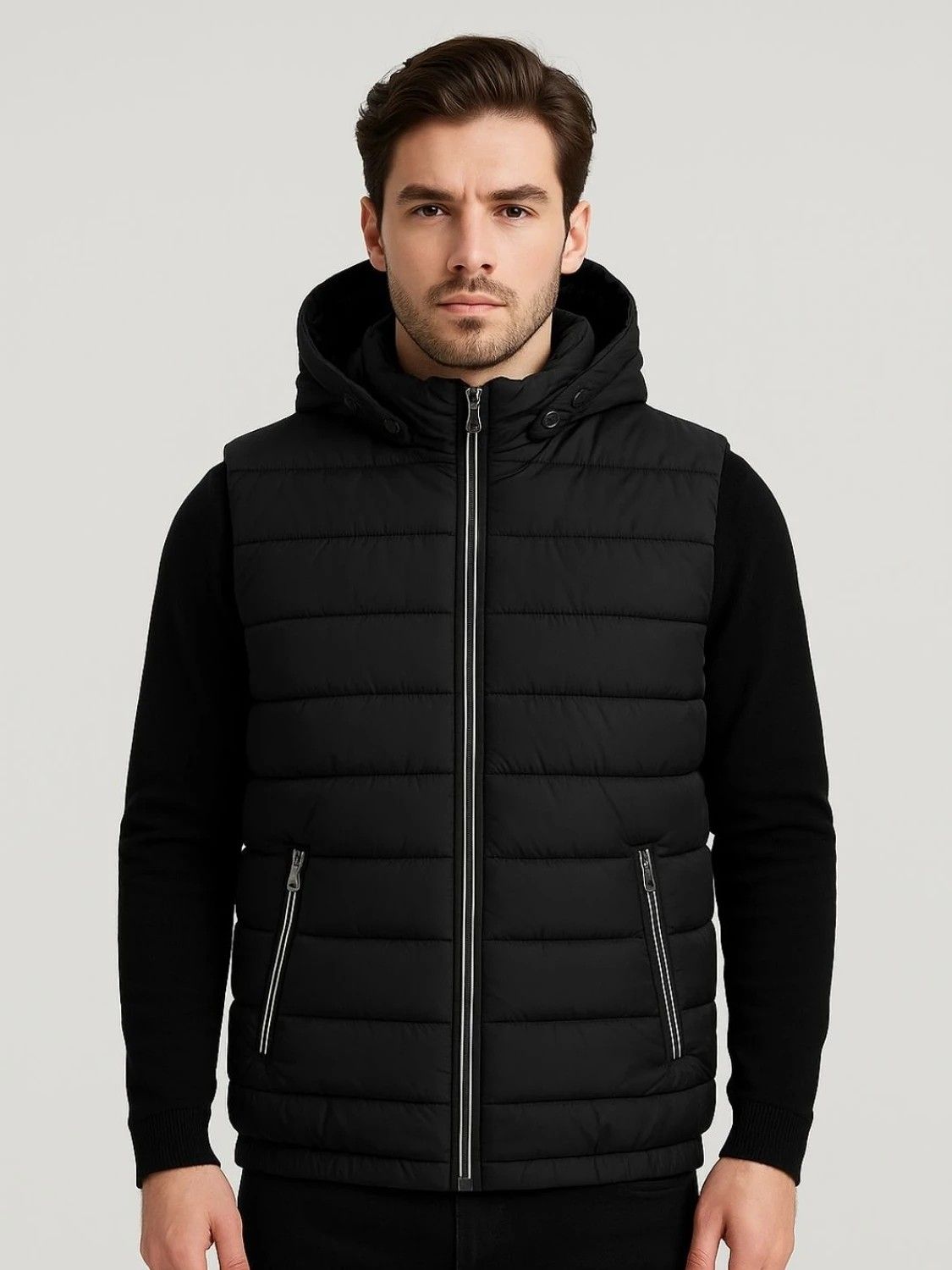 TIMBER HITCH Men Solid Puffer Jacket