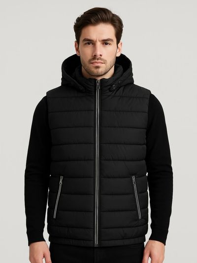 TIMBER HITCH Men Solid Puffer Jacket