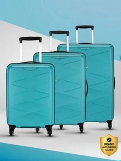 Kamiliant by American Tourister Hard Body Set of 3 Luggage - Blue