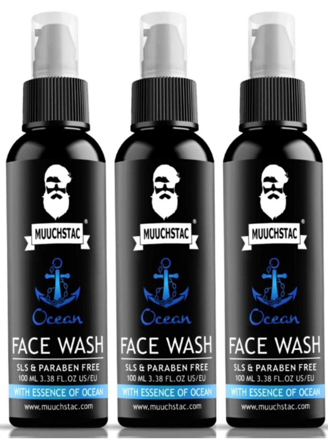 Muuchstac Ocean for Men, Anti Acne & Pimple, Skin Brightening, All Skin Types Face Wash