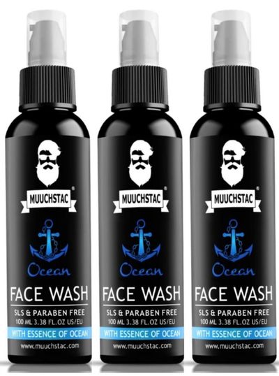 Muuchstac Ocean for Men, Anti Acne & Pimple, Skin Brightening, All Skin Types Face Wash