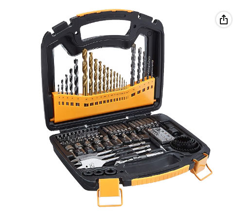 amazon basics Drill and Driver Multi-Bit Set - 100-Piece,Plastic,Straight