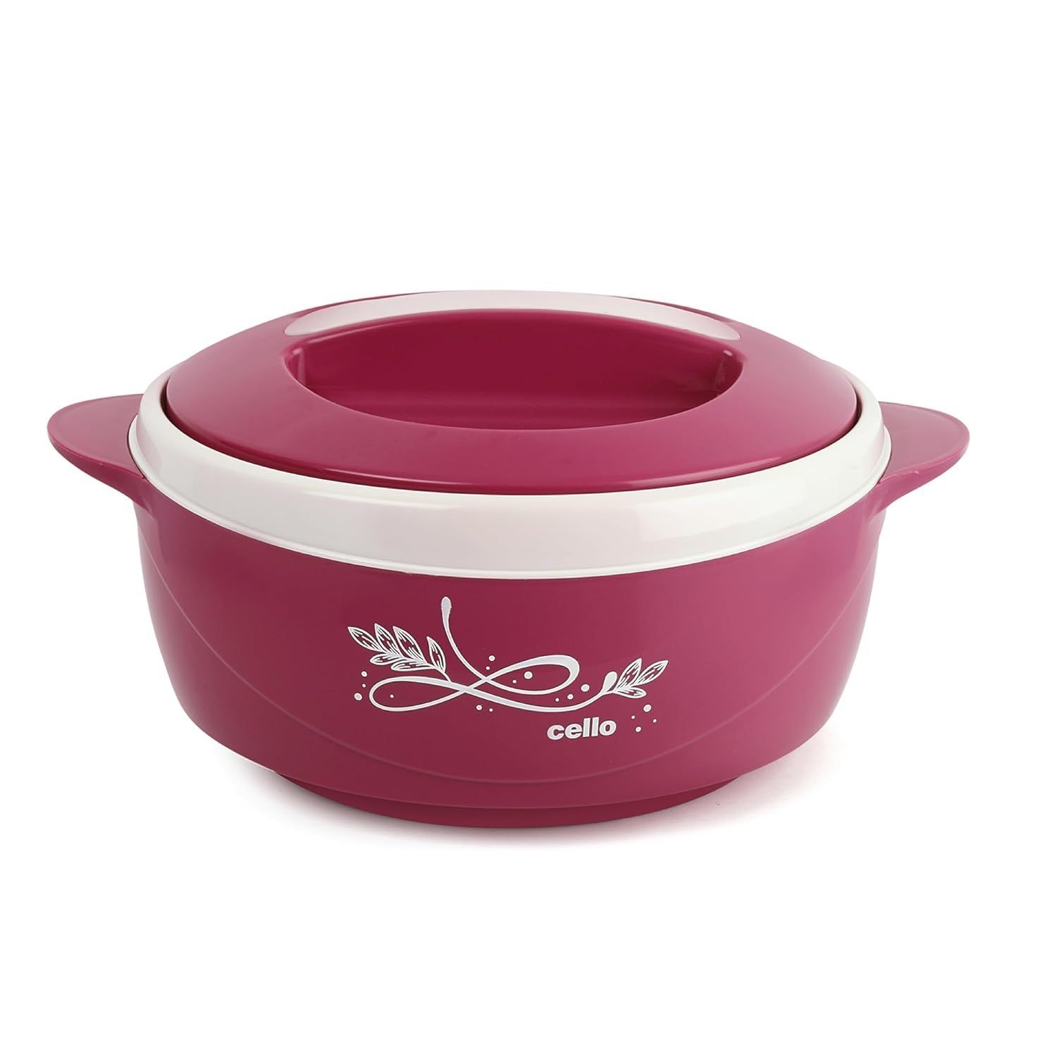 CELLO Sapphire Insulated Casserole 1250ml | Pink | Airtight | Steel Inner | Roti Rice Biryani