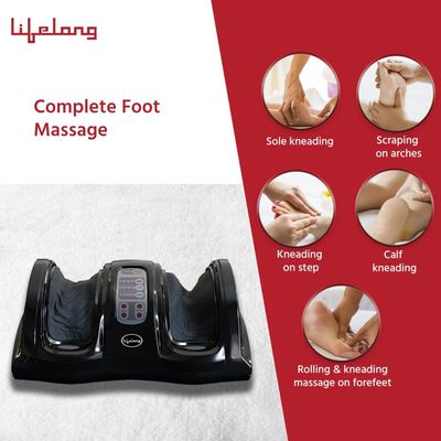 Lifelong LLM486 Powerful Electric for Pain Relief with Kneading and Rolling Massager (Black)
