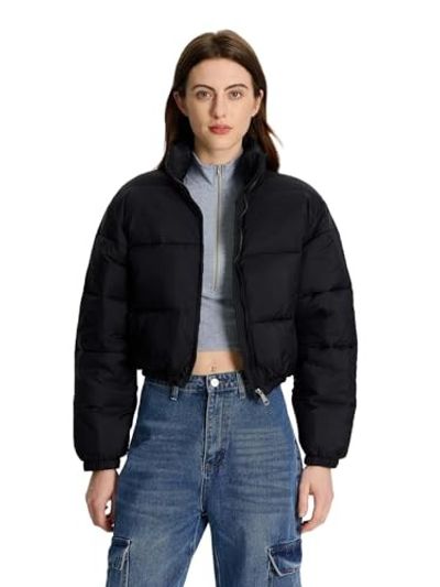 KOTTY Women Nylon Full Sleeve Solid Standard Length Puffer Jacket