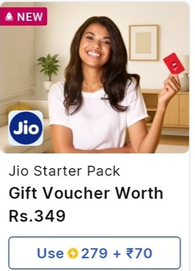 Flipkart supercoin - Jio New sim gv 80% off 70rs and using 280 supercoins worth 349rs