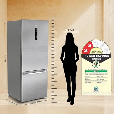 Haier 355 L 2 Star Frost Free Triple Inverter Double Door Bottom Mount Refrigerator