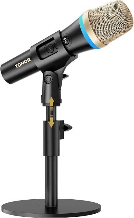 TONOR USB Dynamic Microphone for Podcast Gaming Mic with RGB