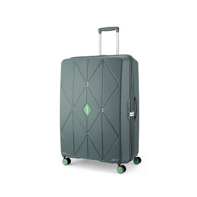 American Tourister Qubiz | Check-in Trolley Bag (68 cm) | 360° 8 Wheel Travel Luggage | Hard Case Polypropylene Suitcase | Recessed Combination Lock | Green
