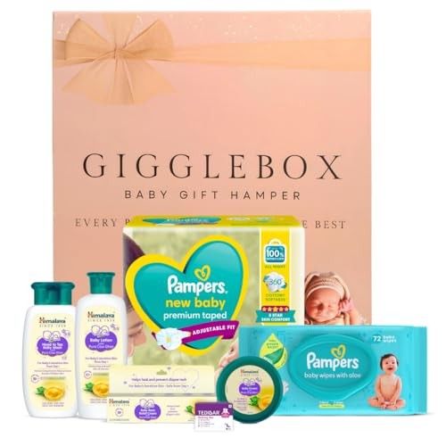 GIGGLEBOX Premium Baby Gift Hamper | Essential Baby Care Set For Gifting & Daily Use,7 Count