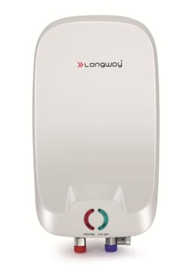 Longway Zyro 5.5 Ltr 5-Star Instant Water Heater Geyser | Anti-Rust SS Tank, Multi-Safety System for Kitchen & Bathroom (White)
