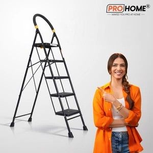 ProHome 5 Step Steel Ladder for Home With Anti Skid shoes Steel L...more
