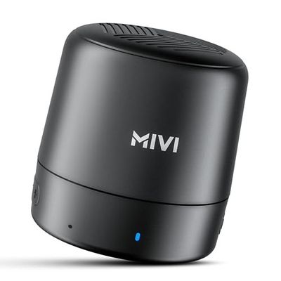 Mivi Play Bluetooth Speaker with 12 Hours Playtime. Wireless Speaker Made in India with Exceptional Sound Quality, Portable and Built in Mic-Black