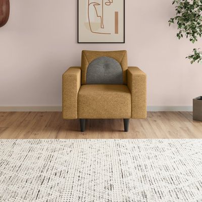 Interio by Godrej Cresco Premium Quality Fabric 1 Seater Sofa (F...more