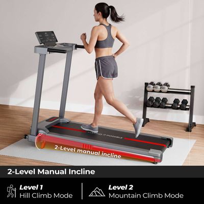 Lifelong 4.5HP Motorized Treadmill for Home | Manual Incline 2 Le...more
