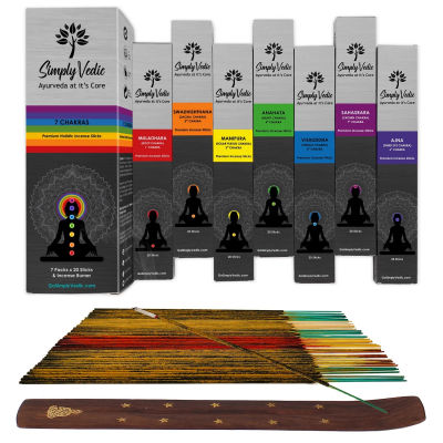 Simply Vedic 7 Chakra Masala Agarbatti Gift Set (140 Sticks + Holder) @ ₹449 | Extra 2% Coupon | 78% Off!