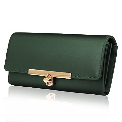 ALSU Women's Leatherette Wallet & Clutch | Stylish Purse with Phone Pocket & Card Holders