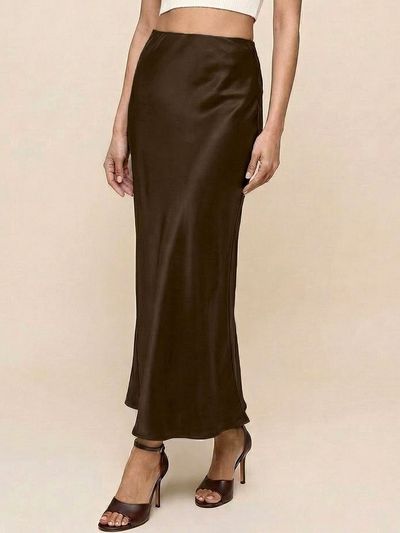 Buy ADDYVERO Women Satin Midi A Line Skirt - Skirts for Women 41195880 | Myntra