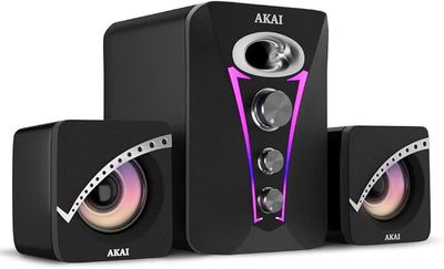 AKAI Zest MS2222 22W 2.1 Channel Wired Gaming Speaker with Subwoofer for Laptop, PC, Desktop, Computer