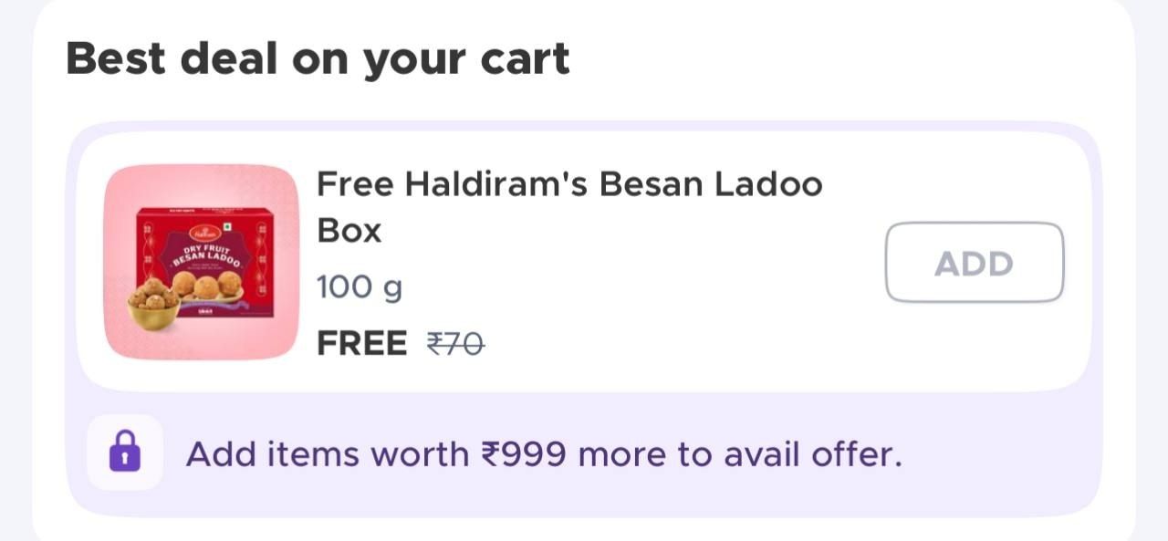 Blinkit Free laddu offer