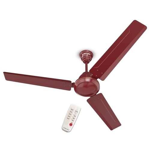 Bajaj Frore Turbo BLDC 1200 MM 5 Star Rated Ceiling Fans For Home | BEE Stars Rated Energy Efficient Ceiling Fan | 2 Years Warranty Red Walnut