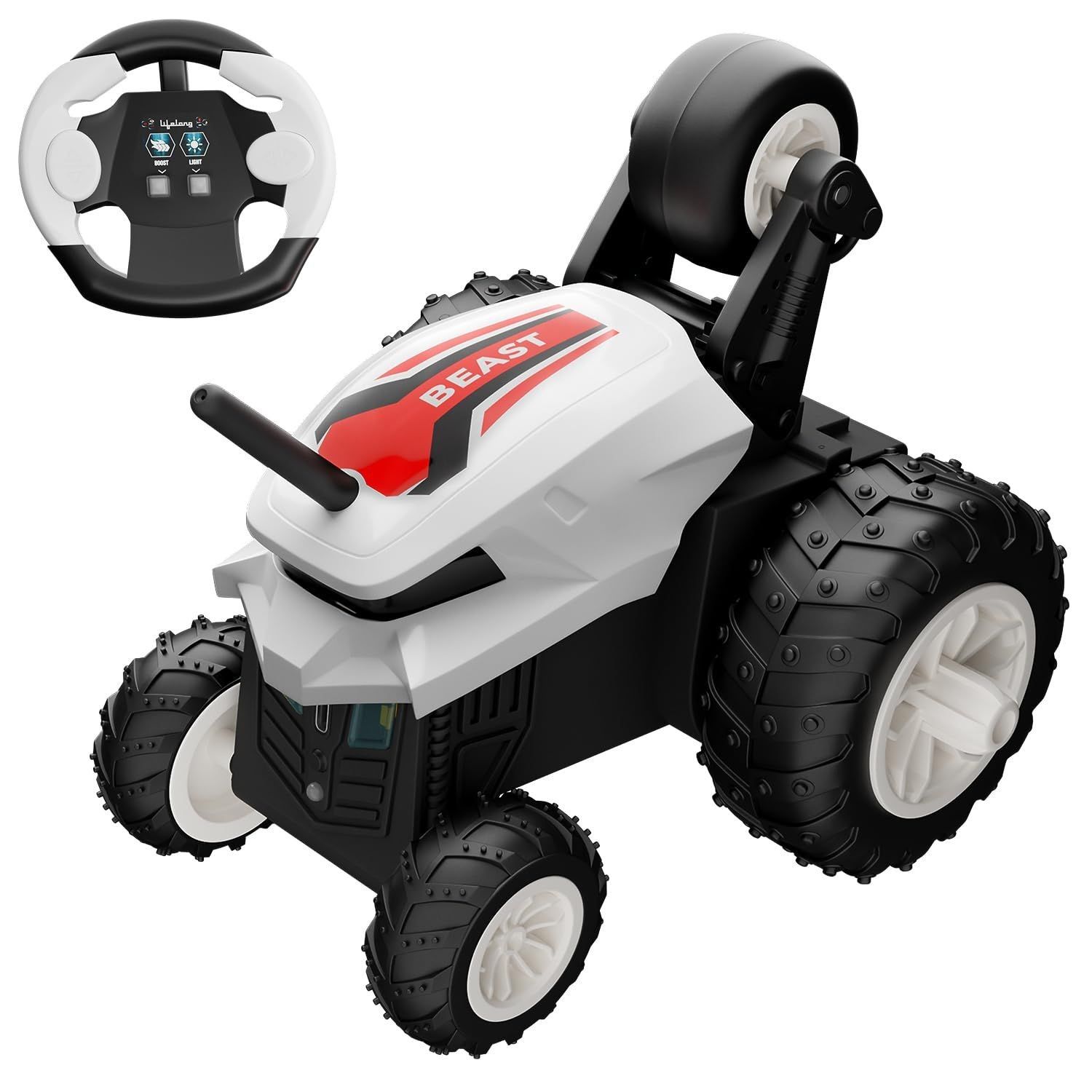 Turbo Rechargeable Rolling & Rotating Stunt Remote Control Car for Kids 3-10 Years, 4x4 Type-C Stunt Car Toy, High Speed