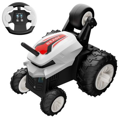 Turbo Rechargeable Rolling & Rotating Stunt Remote Control Car for Kids 3-10 Years, 4x4 Type-C Stunt Car Toy, High Speed