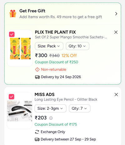 Myntra deals starting from ₹3