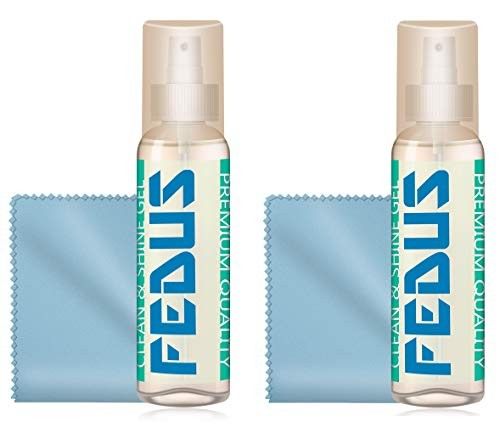 FEDUS 100ml Pack 2 Screen Cleaning Kit | Designed for Apple Devices - iPhones, iMacs, iPads, Macbooks | Made with 70% IPA | Includes 100ml Screen Cleaner, 30x30CM Large Microfiber