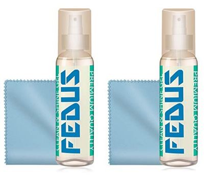 FEDUS 100ml Pack 2 Screen Cleaning Kit | Designed for Apple Devices - iPhones, iMacs, iPads, Macbooks | Made with 70% IPA | Includes 100ml Screen Cleaner, 30x30CM Large Microfiber