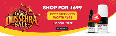 The Grand Dussehra Sale | SHOP FOR ₹699 | GET 2 FREE GIFTS WORTH ₹698 | EXTRA 5% OFF ON PREPAID ORDERS