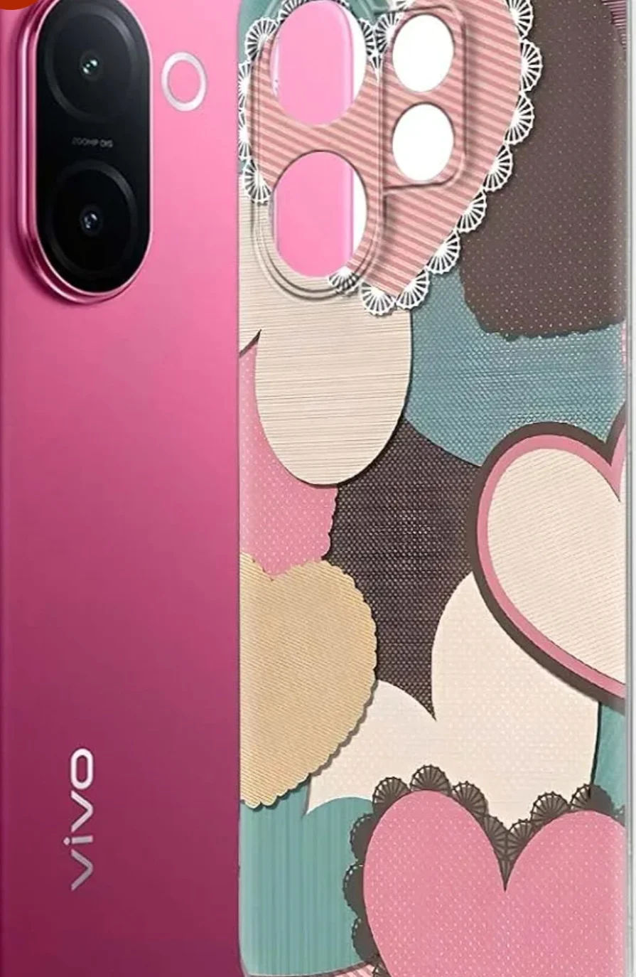 Back Cover for Vivo V60e 5G Designer, Printed,Transparent,Flexible, Silicon -D3257