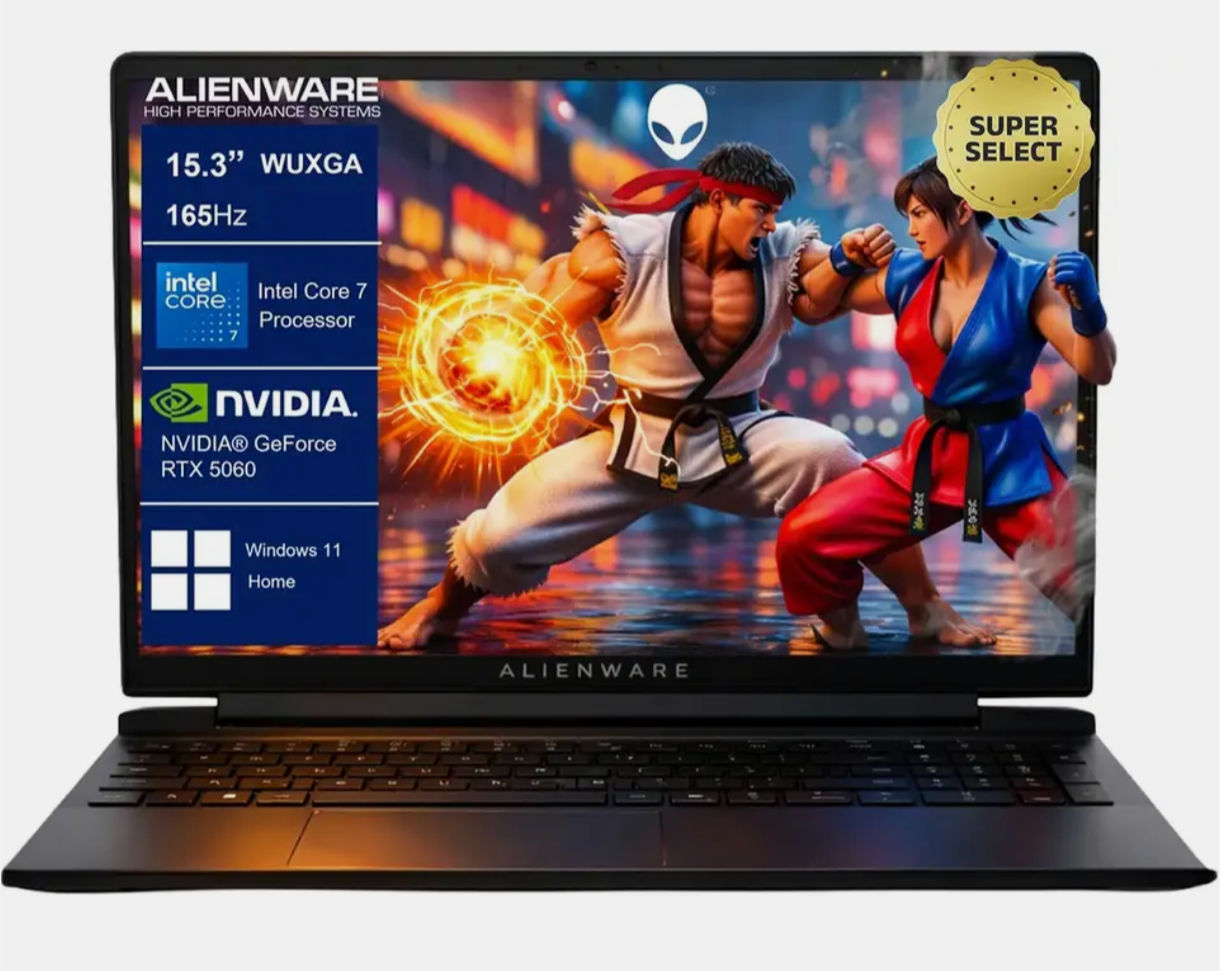 DELL Alienware 15 Intel Core 7 240H - (16 GB/512 GB SSD/Windows 11 Home/8 GB Graphics/NVIDIA GeForce RTX 5060/165 Hz) CAN15260CTO06MINO Gaming Laptop (15.3 inch, Black, 2.25 kg, With MS Office)