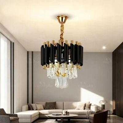 MURPHY Black Mamba Black & Gold Crystal Pendant Light with Metal ...more
