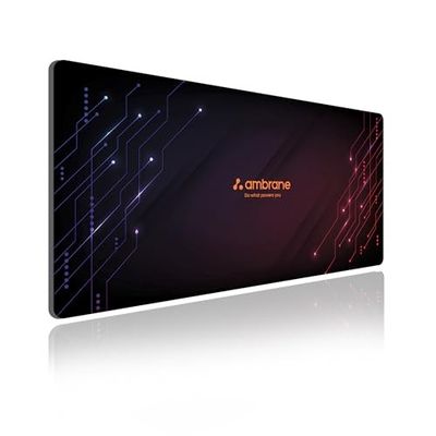 Ambrane Desk Mat 23 x 11 inches for Gaming Mouse Pad, Computer Laptop, Keyboard Mouse Pad, Notebook, MacBook, for Office & Home with Stitched Edges, Non-Slip Rubber Base, Waterproof Surface