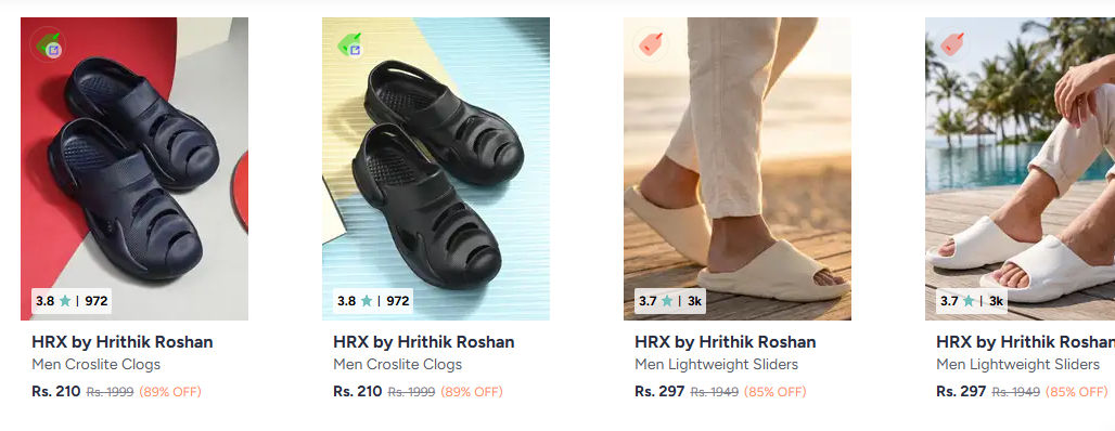 Everyday Casual Steal: HRX Men's Footwear Collection [@ Up to 89% OFF
