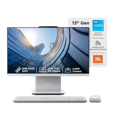 [SBI CC EMI] Lenovo IdeaCentre AIO 24” FHD, Intel Core i3 13th Gen, 8GB RAM, 512GB SSD, Office 2024