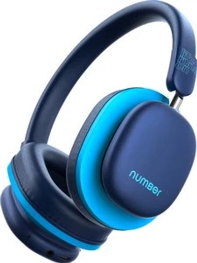 Number Headit Pro 100H Battery, 35ms Gaming Bluetooth Headset (Pro Blue, On the Ear)