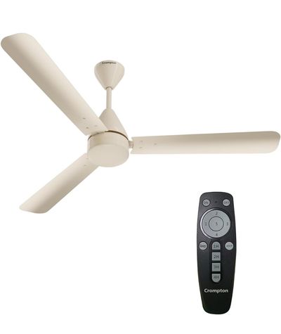 Crompton Energion Hyperjet 1200mm BLDC Ceiling Fan | Point Anywhere Remote Control | BEE 5 Star Rated Energy Efficient | Superior Air Delivery | Anti-Rust | 2 Year Manufacturer Warranty | Ivory