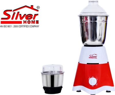 Silver Home 1 500 W Mixer Grinder (ST01 | 2 Jars | RED&WHITE)