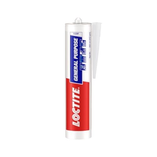 Loctite General Purpose GP silicone sealant, Indoor and outdoor use, Clear, 260ml