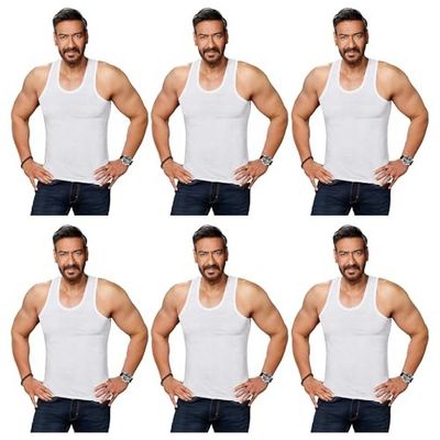 Amul Comfy Men’s Vest | 100% Cotton Single Jersey Fabric | U Neck Sleeveless Innerwear | Ultra Soft Hand Feel | Seamless Body | Superior Comfort Color May Vary (Pack of 6)