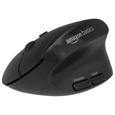 Amazon Basics Pro Series 2.4G Wireless Ergonomic Mouse, Black
